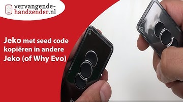 Jeko met seed code kopiëren in andere Jeko (of Why Evo)