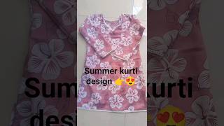 Summer short kurti design 👆✨💗#design #style #tranding #outfit #shortvideo ☺️💗