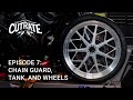 Custom chain guard tank  kim tab wheels on the harleydavidson pan america  episode 7