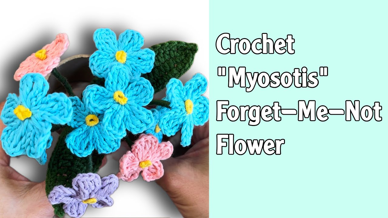 forever in bloom - forget me not crochet flower bouquet ✧˚ ༘ ⋆｡🌸˚ –  handicroft