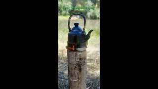 İsveç Ocağı Yapımı Kamp Sobası Kütük Kamp Sobası İsveç Ocağı