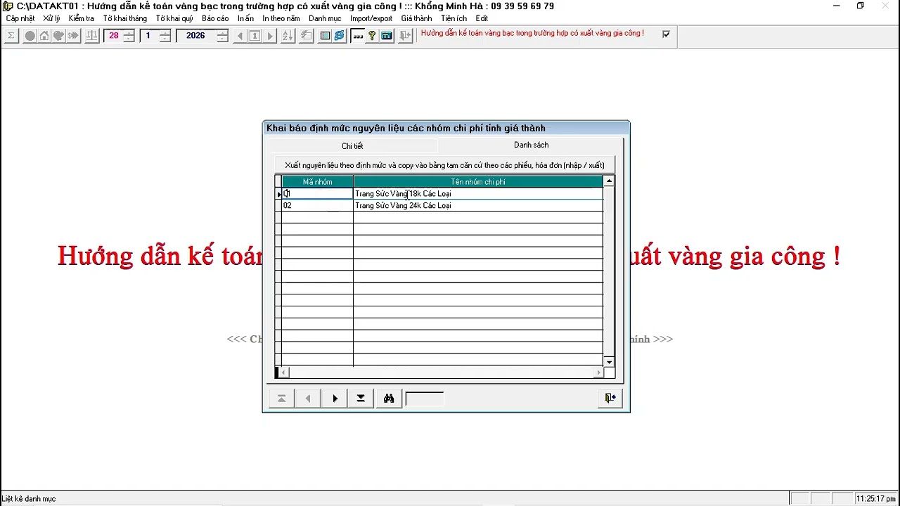 Hướng dẫn kế toán vàng bạc trong trường hợp có xuất vàng gia công !