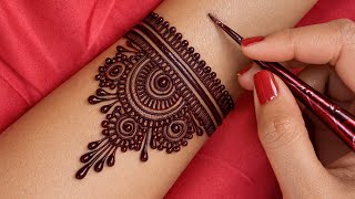New stylish full hand mehndi design | easy front hand mehndi | simple mehandi ka design | mehndi