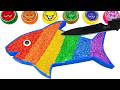 Satisfying Video | How To Make Rainbow Fish Bathtub From Mixing Slime Cutting ASMR | Magic Sand B