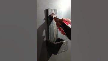 DIY beer bottle opener #beer #bottleopener #diywoodworking #woodworking #mancave