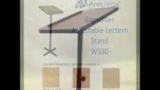 AmpliVox Expediter Adjustable Lectern Stand || Presentation Notes Podium