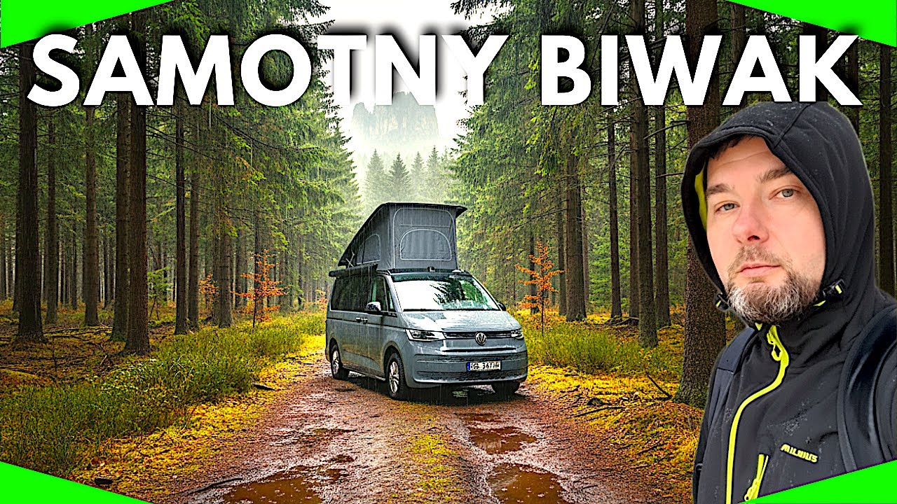 🟢Solo na biwaku w górach – Volkswagen California i Camper Park Radków Wejście na Szczeliniec🌲