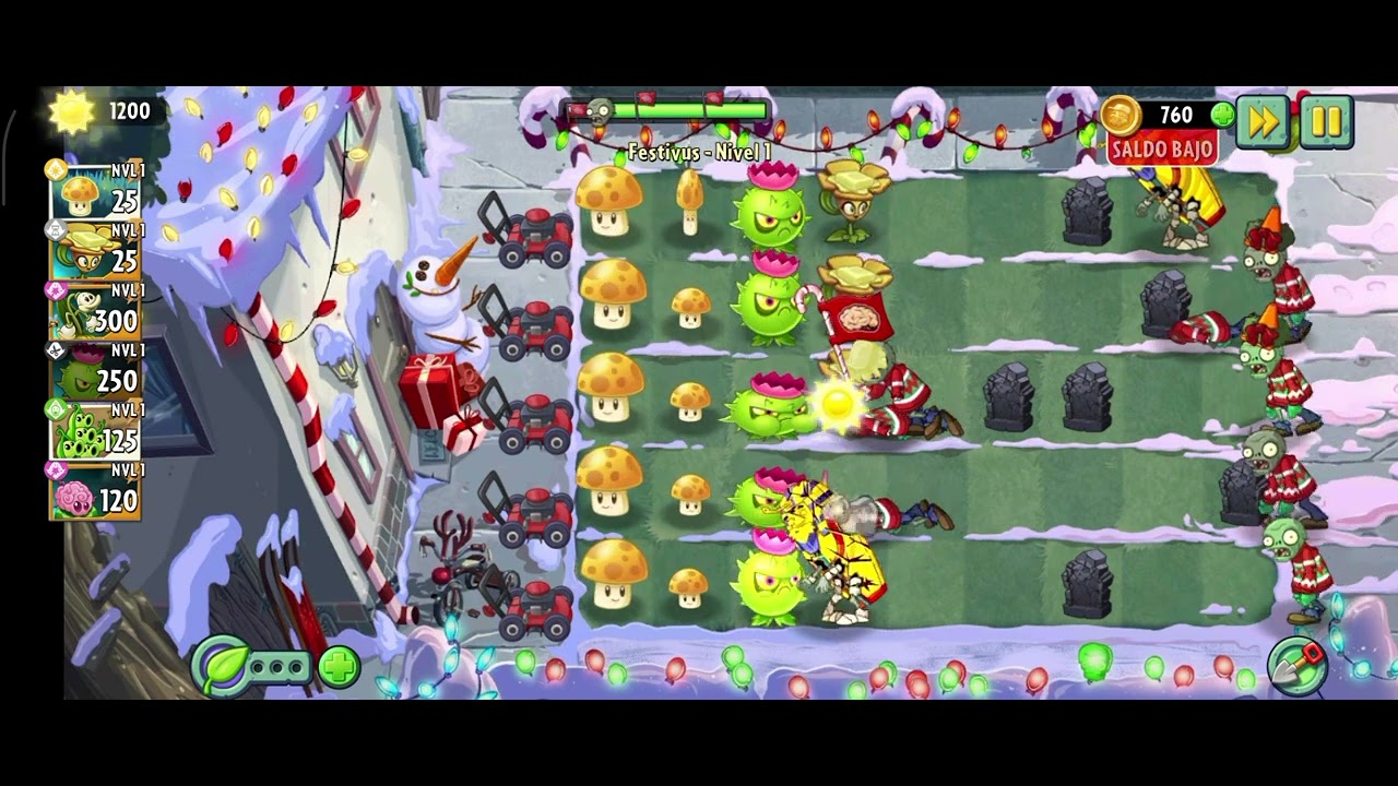Jugué al plantas vs zombie 2