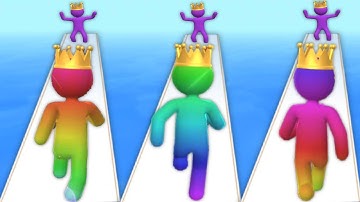 COLOR RACE 3D vs SIZE UP vs STACK COLORS - Stickman Triple Gameplay