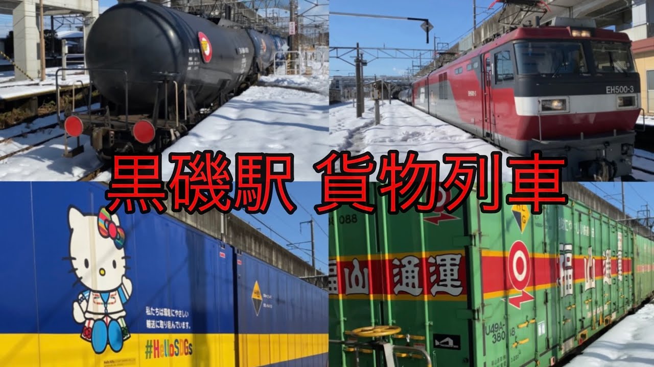 大爆音ブロワー起動】EH500(金太郎)が牽引する貨物列車6本 専用貨物