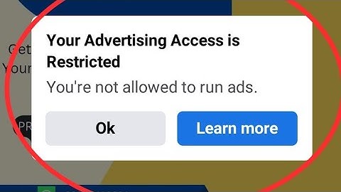 Fix "Your Advertising Access is Restricted" Facebook Page Problem