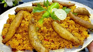 رز السمك اللي اخدت منكم آلاف الدعوات بسببه طعم وشكل وريحه أشهر المطاعم لو عمرك ما عملتي رز هتدعيلي