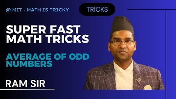 Super fast trick to find average of odd numbers