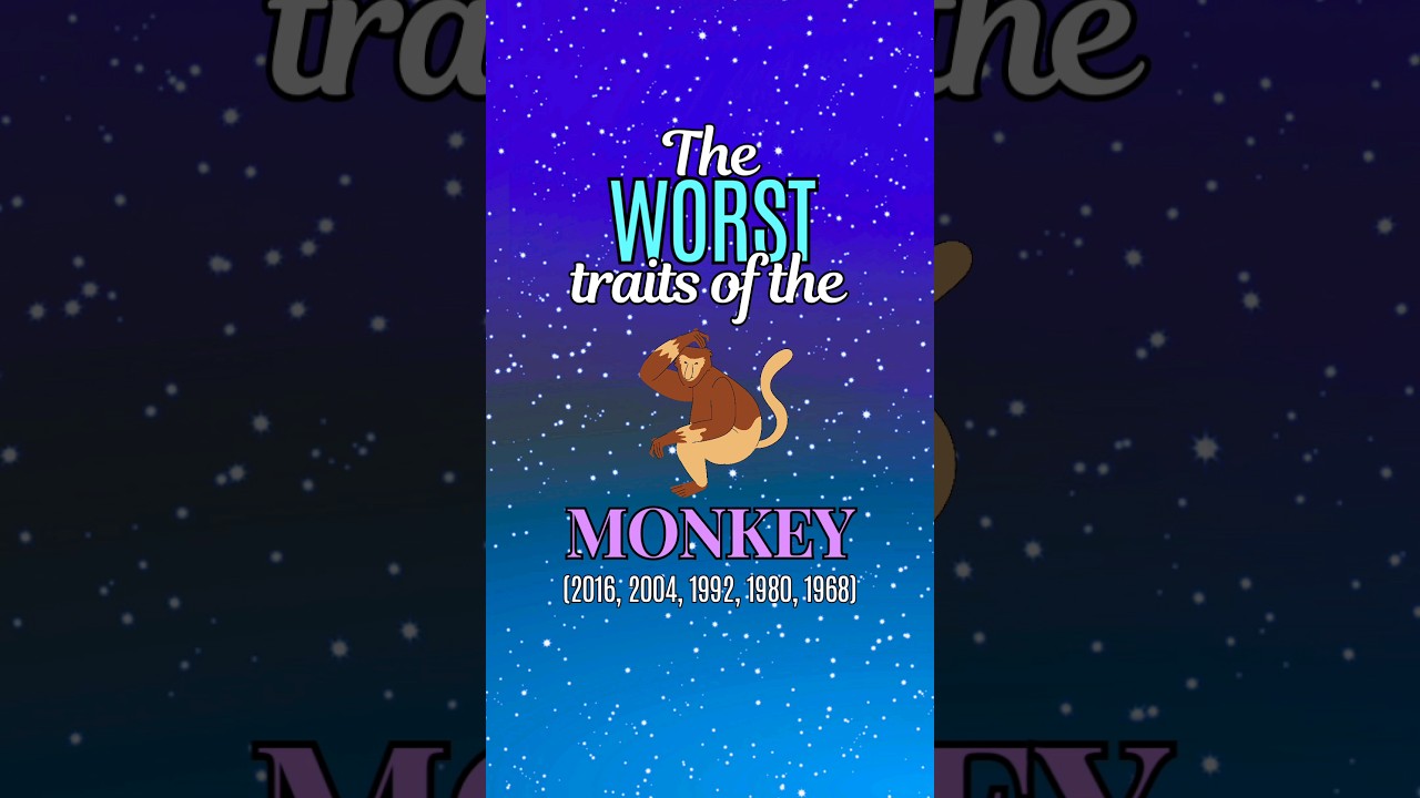 Watch Year of the Monkey Zodiac #numerology #monkey #astrology #chinesezodiac #worst #zodiac #horoscope on YouTube Watch Year of the Monkey Zodiac #numerology #monkey #astrology #chinesezodiac #worst #zodiac #horoscope on YouTube