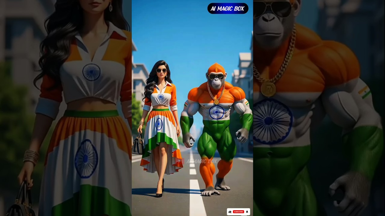 Bangladesh monkey vs India monkey । #monkey #bangladesh #india #bangladeshvsindia #shorts #aivideo