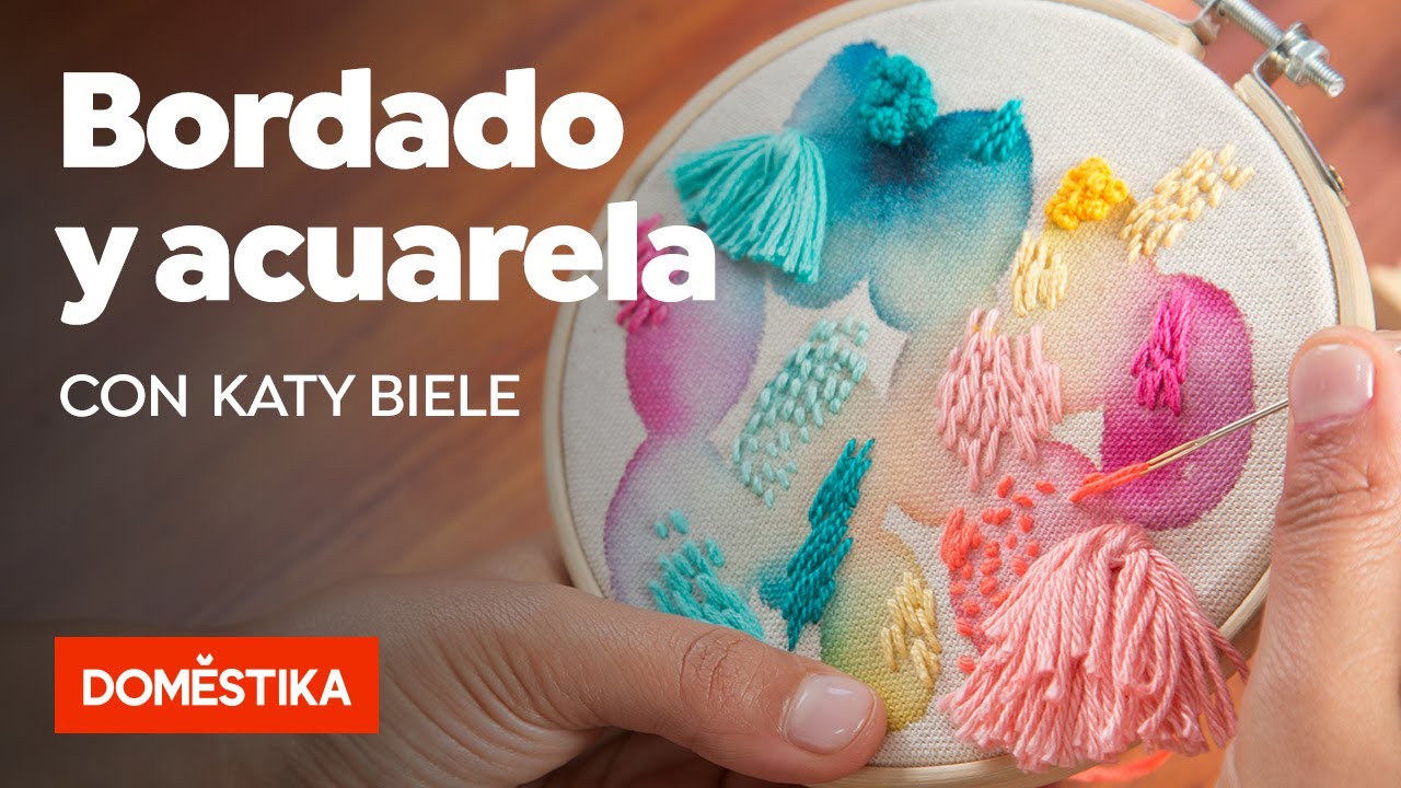 Técnicas básicas de bordado y acuarela- Curso Online de Katy Biele