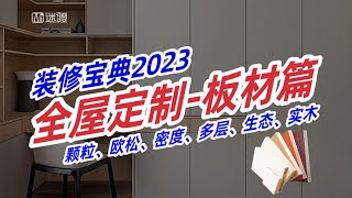 【迷瞪】装修宝典2023第六期：全屋定制该怎么选？板材选择需要注意哪些？ by Mr迷瞪 649 views 4 months ago 11 minutes, 16 seconds