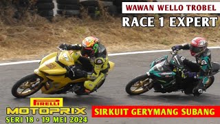 Wawan Wello TROBEL❗️RACE 1 Expert Motoprix Jawa Seri 1 Subang 18-19 Mei 2024