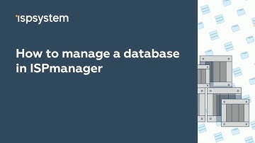 How to manage a database in ISPmanager