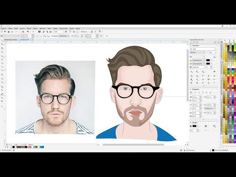 TRANSFORMAR FOTO EM DESENHO CARICATURA LOGOMARCA COREL DRAW