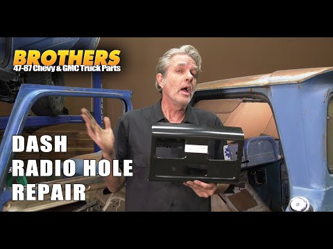 1960-66 Chevy & GMC Truck Dash Radio Hole Repair / Fixing What Someone Destroyed
