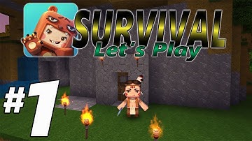Mini World Block Art Survival Episode 1 | Surviving the First Night