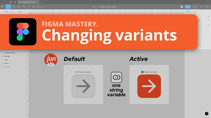 Figma Tips ⚡ - Change variants in prototypes with variables
