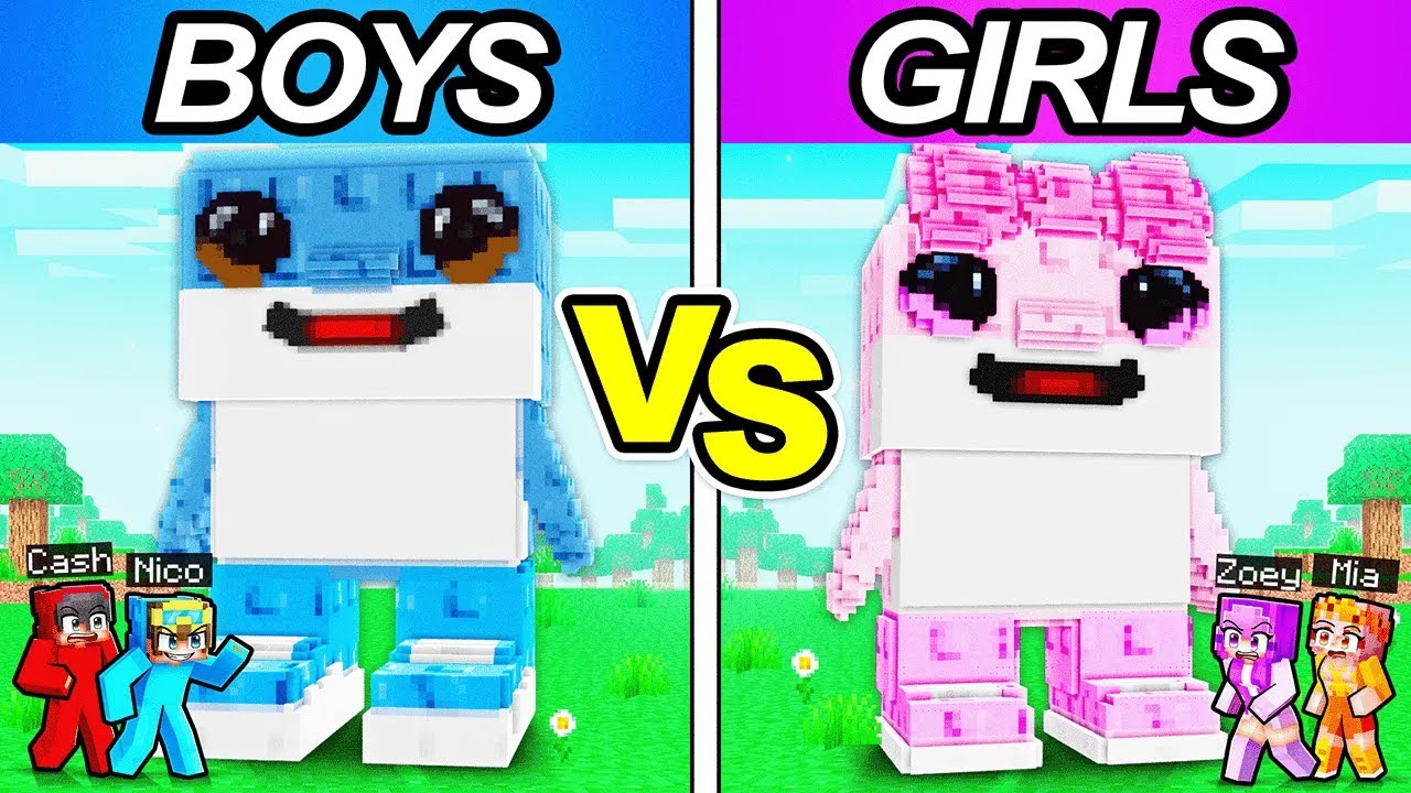 BOYS vs GIRLS Brainrot House Battle in Minecraft!