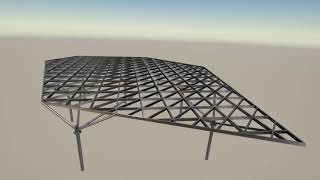 11 - Steel Structure - TEKLA Structures Fabrication - Muse Cafe Gridshell