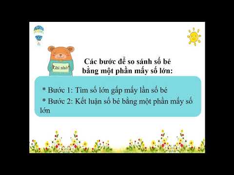 Khối 3 Tuần 13 - Thứ Hai ngày 13/12/2021 Môn Toán So sánh số bé bằng một phần mấy số lớn. Luyện tập