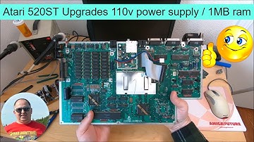 Atari 520STfm My first MODs / Upgrades 110v power supply / 1MB ram