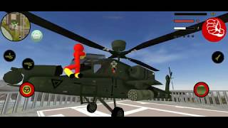 Iron Stickman Rope Hero Gangstar Crime Helicopter + 5 Stars + Stupid Cops (Android Gameplay) screenshot 5