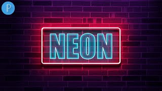 Howto Make Neon Glowing Text Logoin Pixeihab || Create Glowing Neon Text || screenshot 3