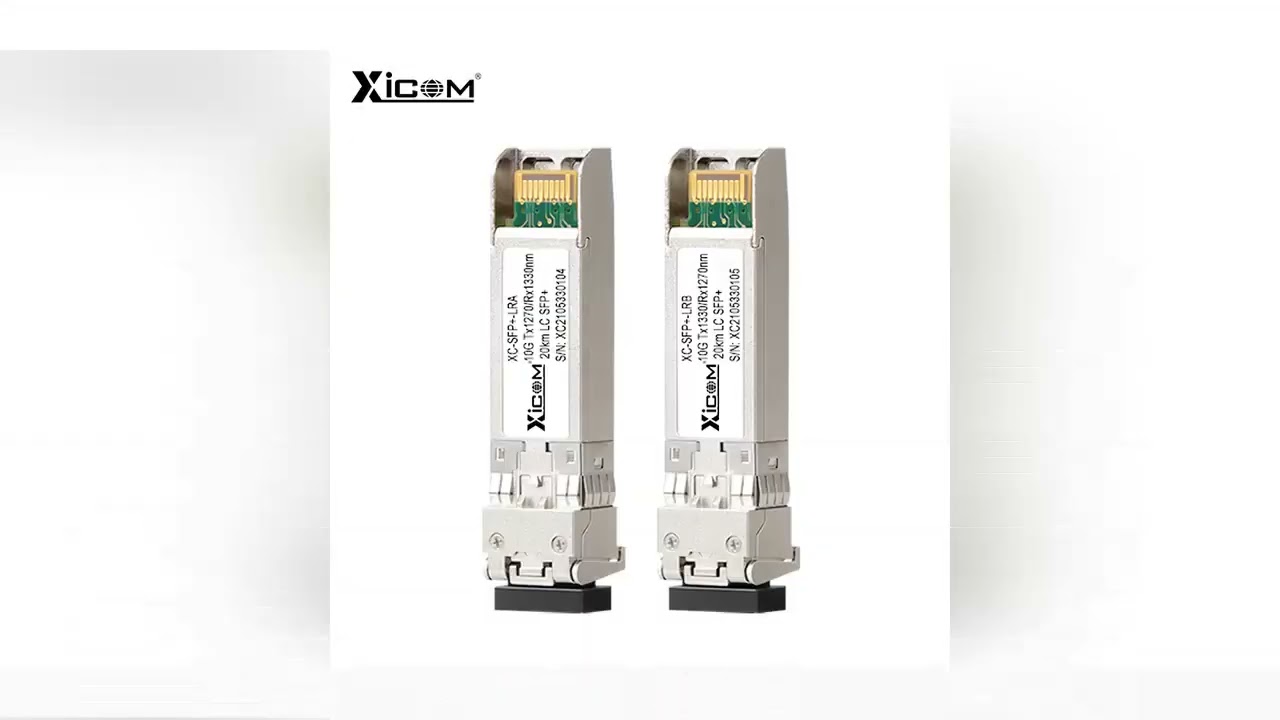 10G SFP+ Optical Fiber Module 20km LC Simplex Fiber SFP Module Singlemode with Cisco/Mikrotik/Huawei