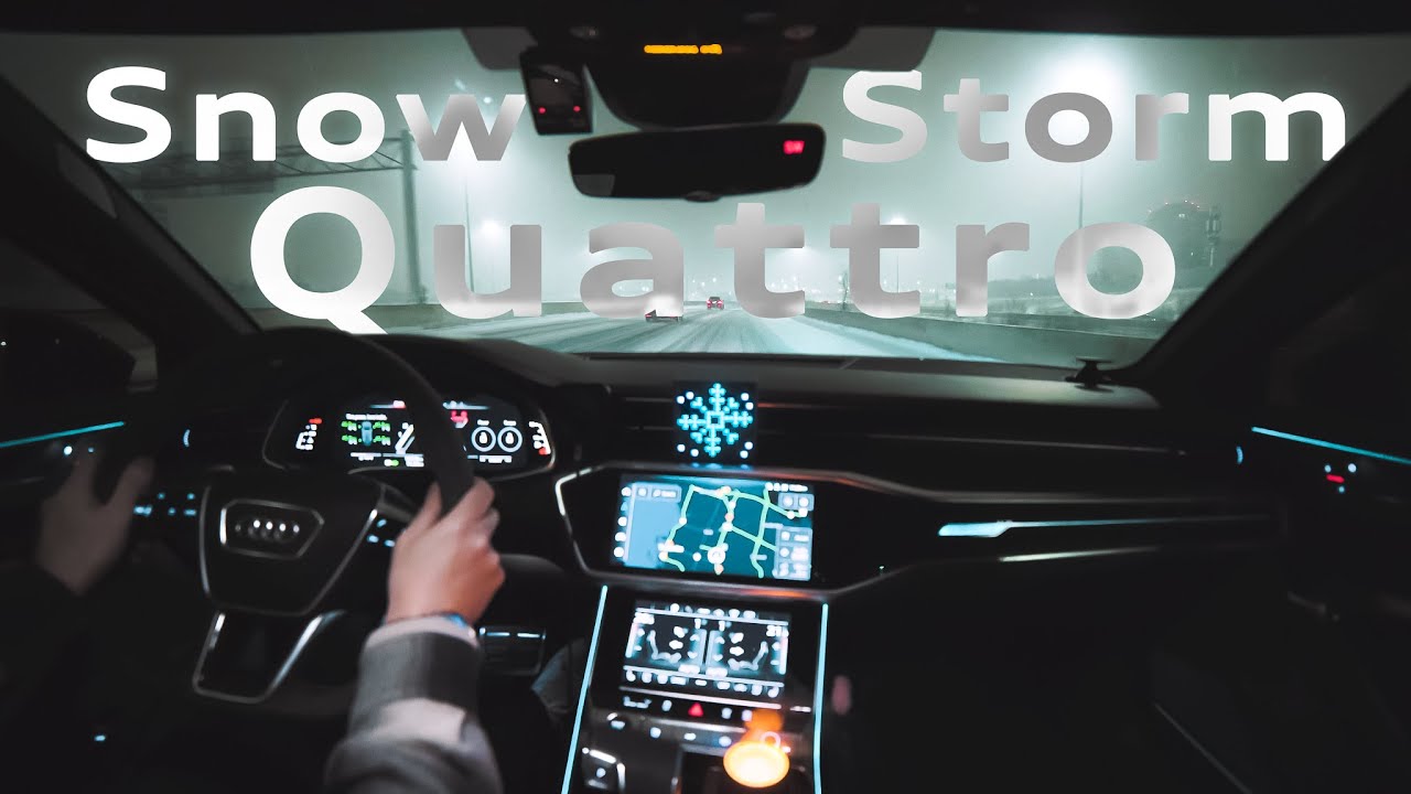 Living With A 600HP Winter Wagon | Audi RS6 Snow Night Drive | Pure V8 Sound