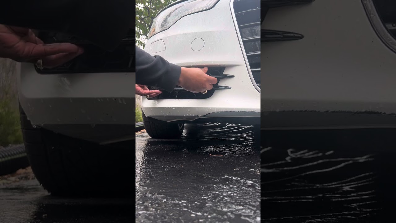 2013 audi A6 2.0T C7 fog light grill cover installation replacement