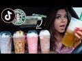 Taste Testing VIRAL TiKTOK Starbucks Drinks!! *Wendy's frosty!?* | Steph Pappas