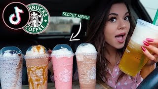 Taste Testing VIRAL TiKTOK Starbucks Drinks!! *Wendy's frosty!?* | Steph Pappas