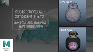 Autodesk Maya Tutorial - Star Wars Droid - Modelling And UV Unwrapping - Part 1