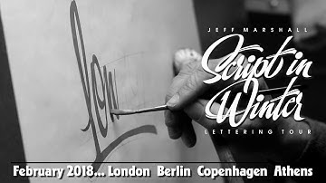 Jeff Marshall Europe Lettering Workshop Tour, Feb 2018