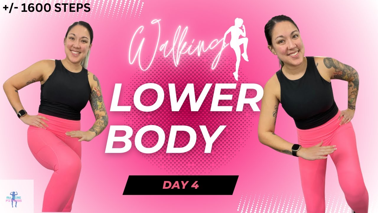 WALKING WORKOUT DAY 4: Lower Body Strength | Step Challenge +/- 1600 ...