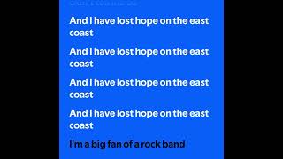 Lyrics of East Coast by Alex G 