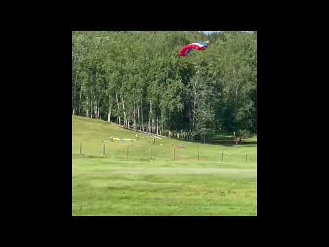 Smokejumpers land in musk ox fields at UAF Large Animal Research Station