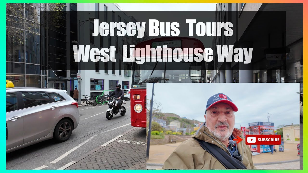 Jersey Bus Tours  West Lighthouse Way tour vintage bus