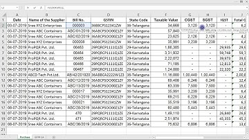 GSTR2A Reconciliation Part 1 - Two Minutes of Excel