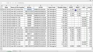 GSTR2A Reconciliation Part 1 - Two Minutes of Excel
