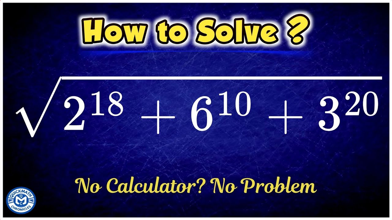 A Tricky Square Root Problem | Math Olympiad | No Calculator - YouTube