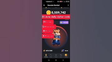 20 June daily cipher code| hamster Kombat daily morse code #hamsterkombat #cipher