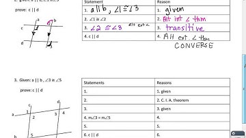 proving lines are parallel using the CONVERSE