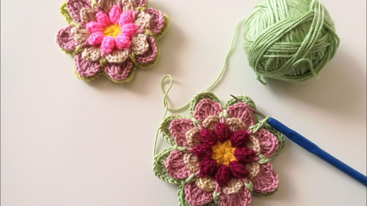 Kabartma çiçek motifi, Motif, grannysquare